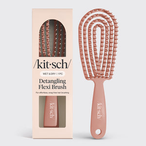 Cepillo desenredante flexible terracotta