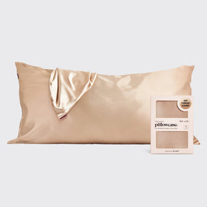 Funda de almohada de satén - Champán | King