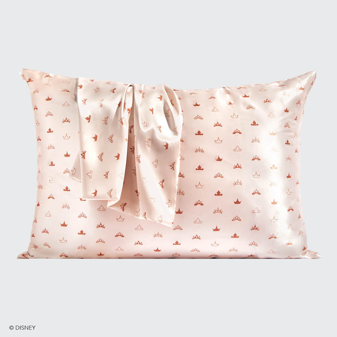 Kitsch x Disney Princess funda de almohada de satén con coronas