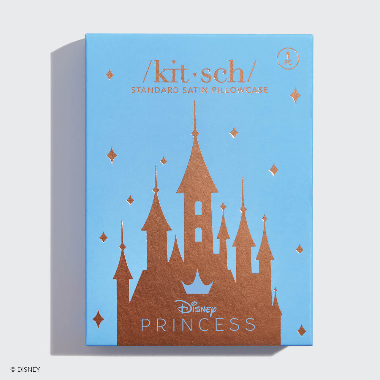 Kitsch x Disney Princess funda de almohada de satén con coronas