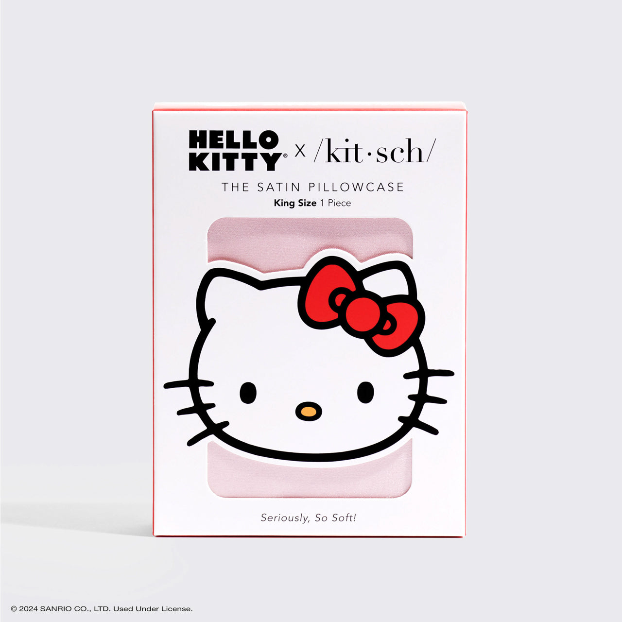 Kitsch x Hello Kitty Taie d'oreiller Hello Kitty Face rose - King