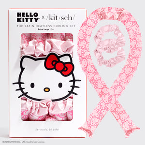 Kitsch x Hello Kitty Set arricciacapelli XL senza calore con faccine Hello Kitty