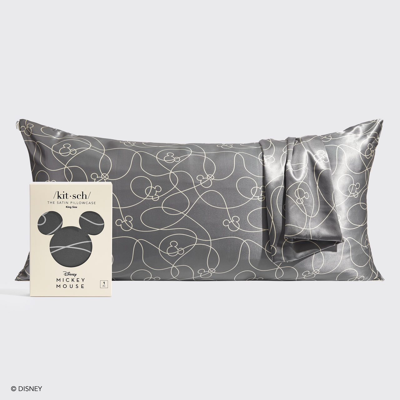Kitsch x Mickey y Minnie funda de almohada de satén Mickey Laberinto - King