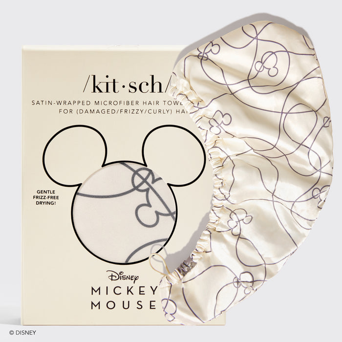 منشفة شعر ملفوفة بالساتان من Kitsch & Mickey and Minnie - Mickey Maze