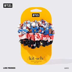 Kitsch x BT21 Set de 4 gomas de satén para dormir