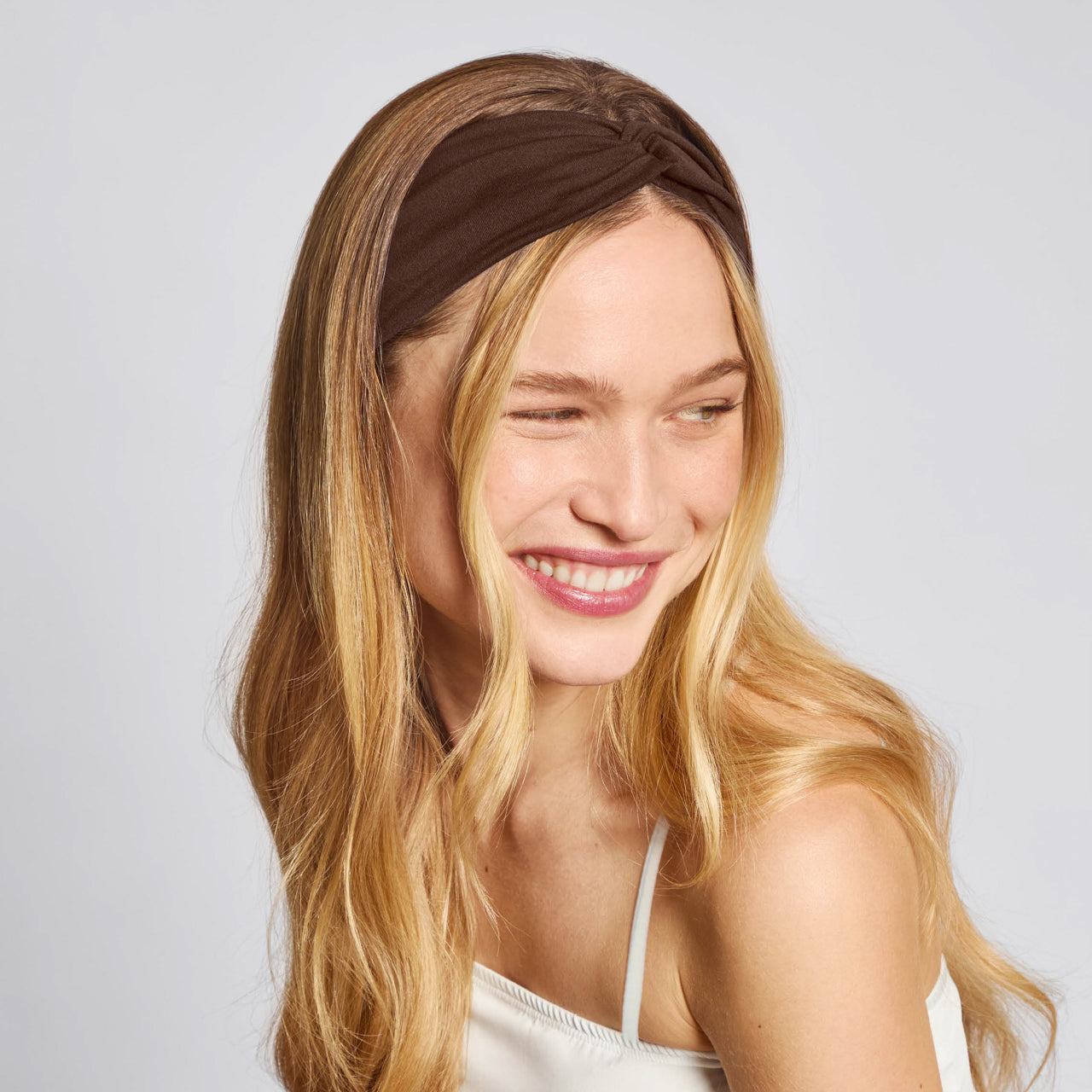 Stretchy Twist Hoofdbanden 2delige Set - Rozenhout