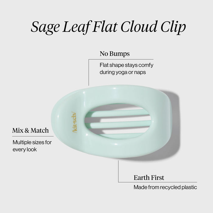 Sage Leaf Flat Cloud Clip - liten