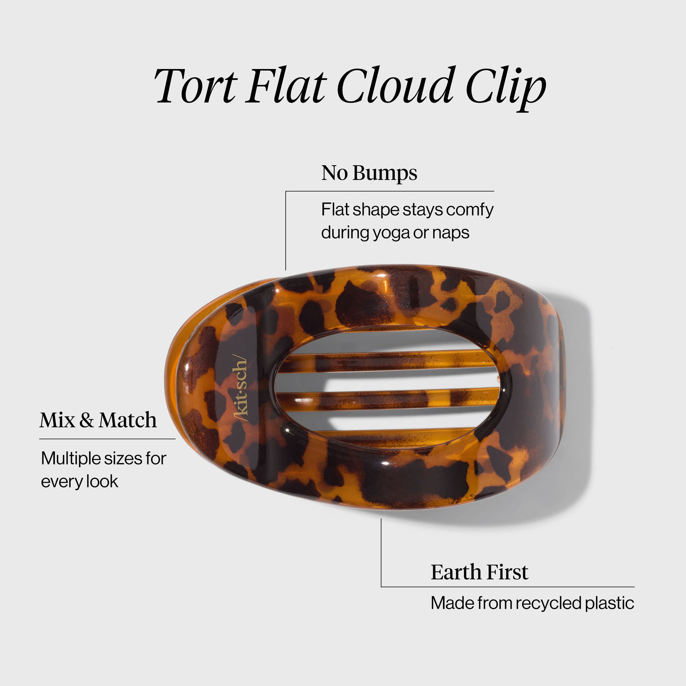 Clip Nube plano carey - Grande