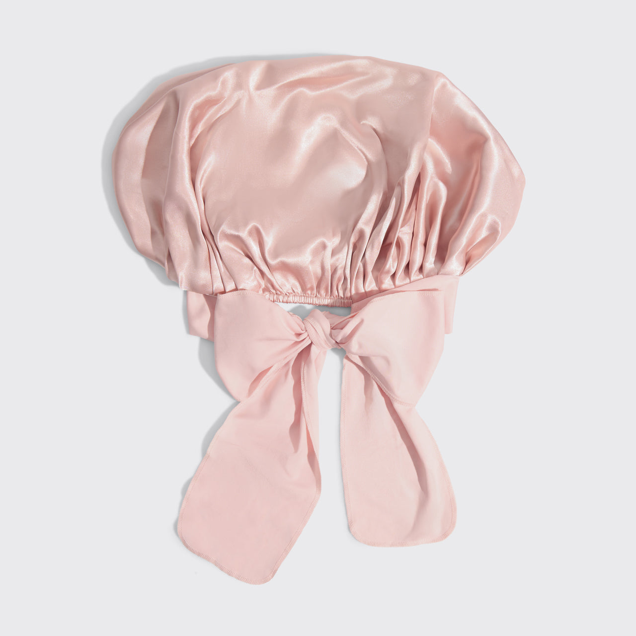 Cuffia da doccia foderata in raso + cuffietta in raso oversize Blush