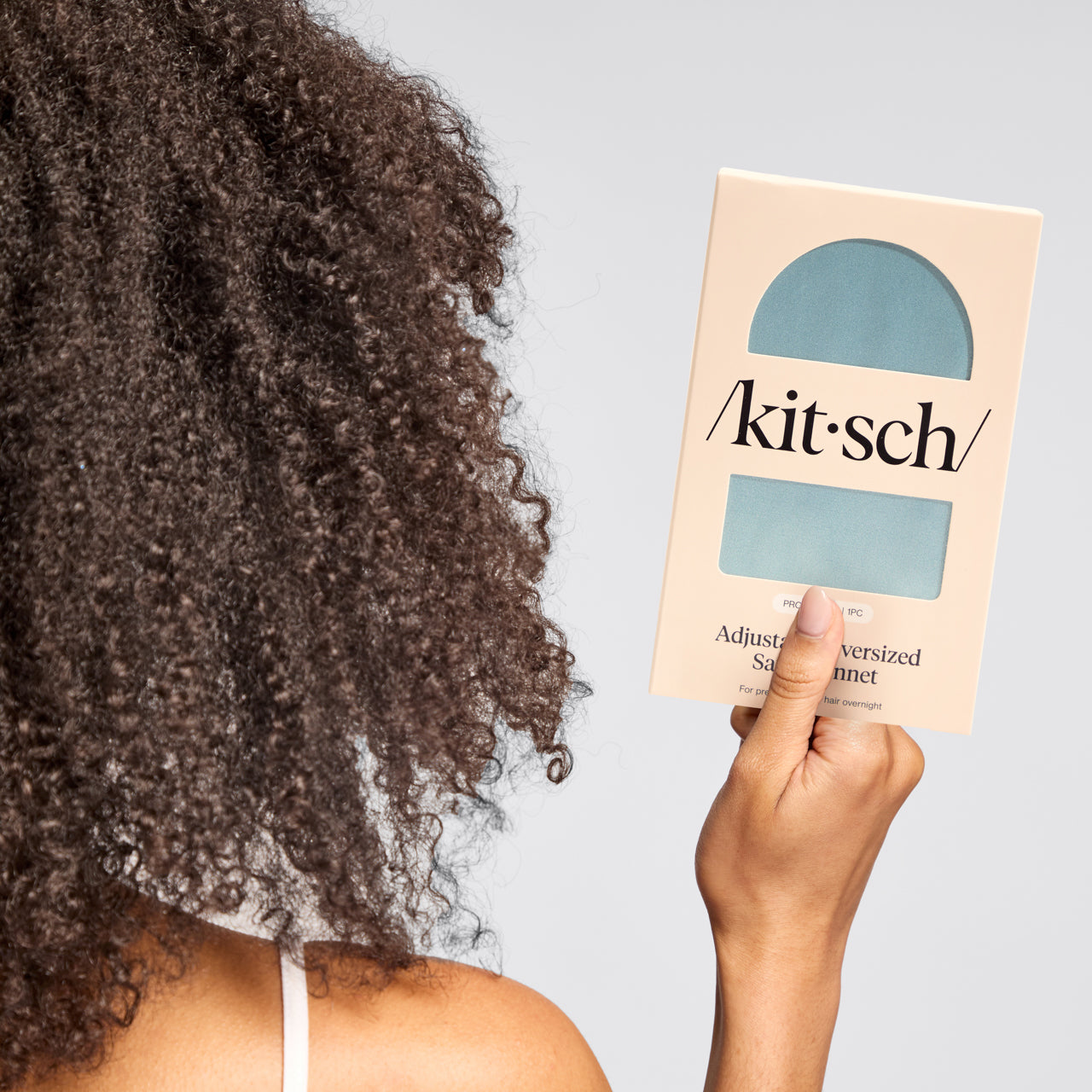 Justerbar överdimensionerad satinmössa - Haze Blue