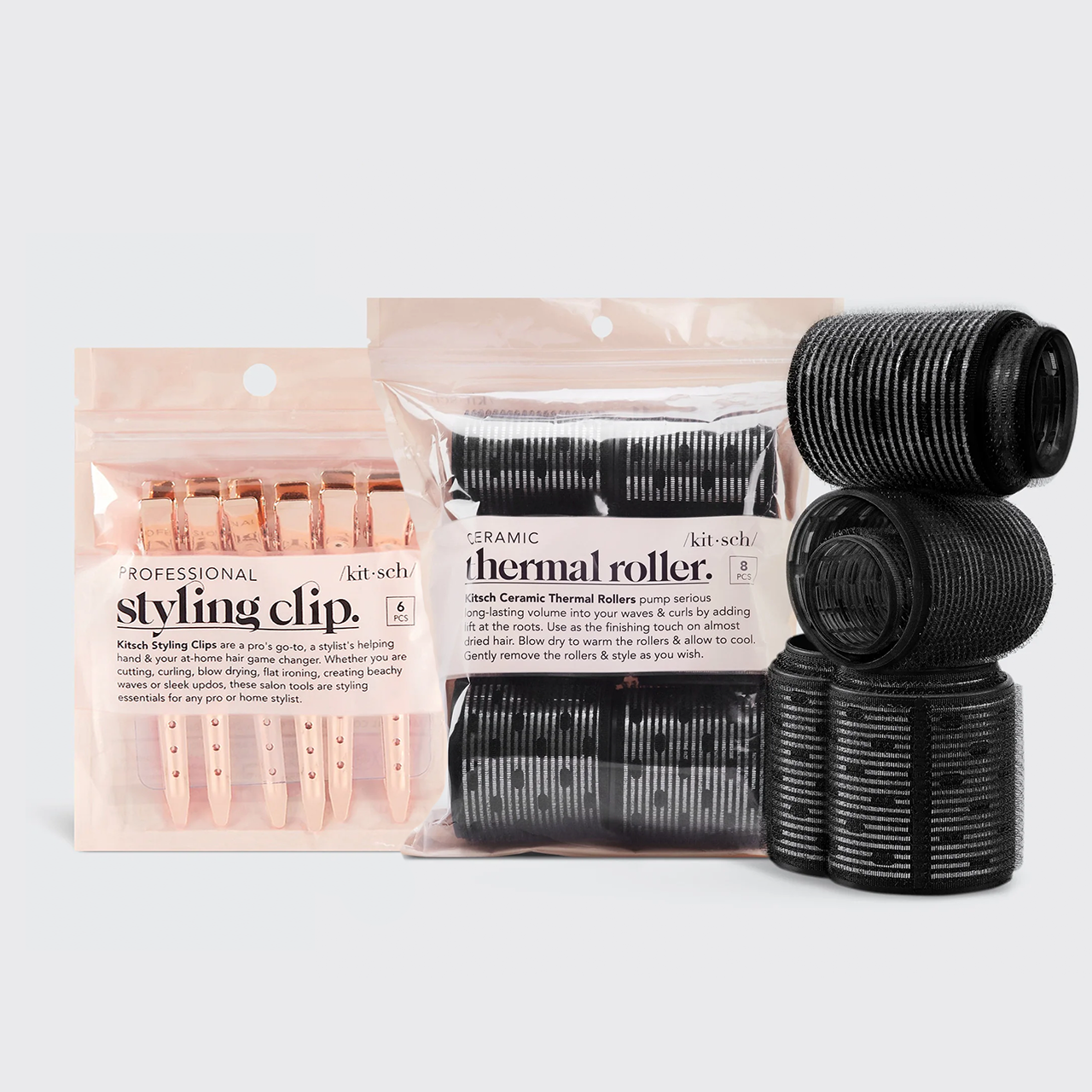 Lote de Rulos para el cabello y Pinzas de peluquería