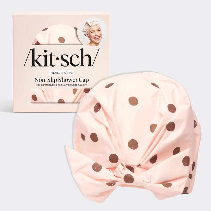 Blush Dot Shower Cap