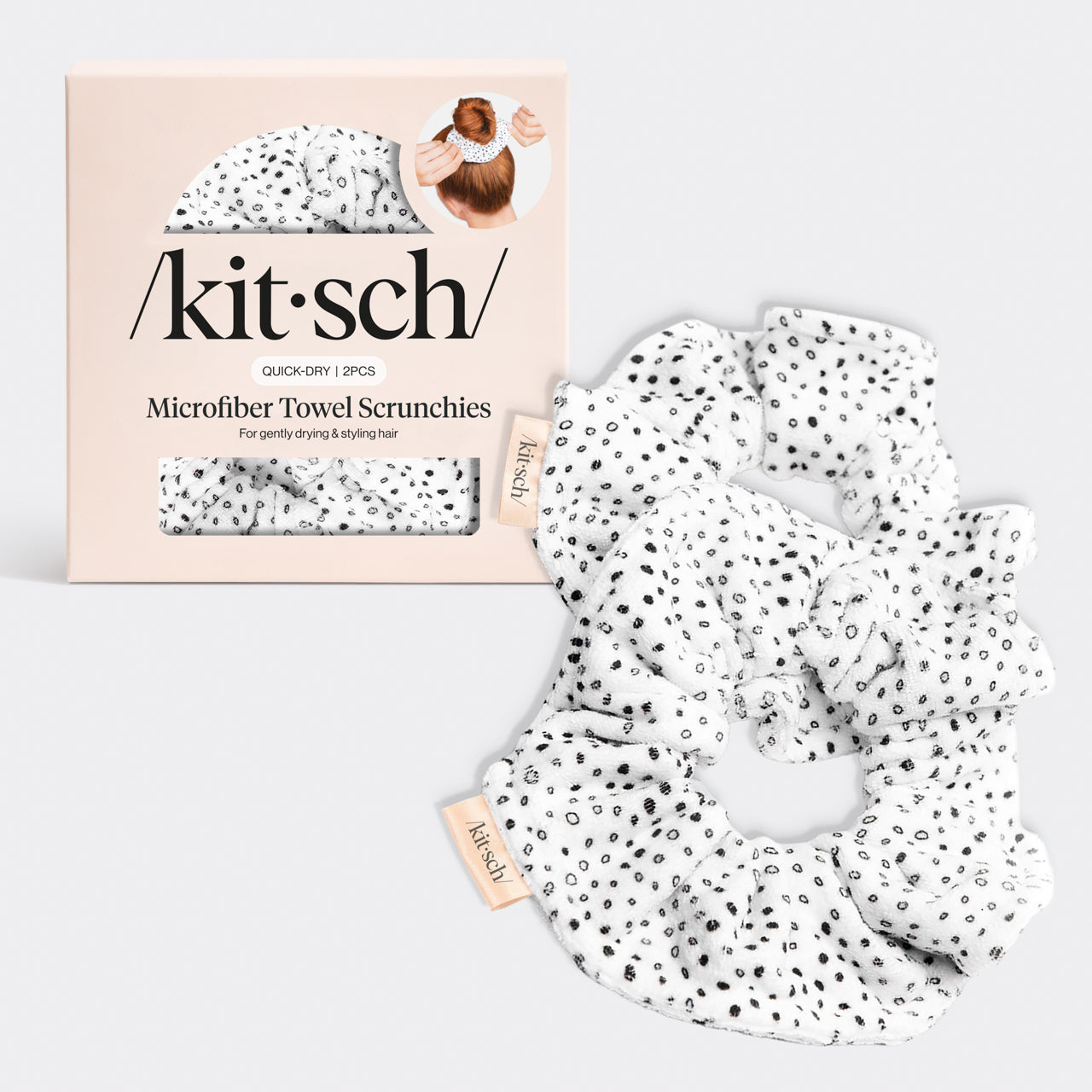 Snabbtorkande handduksskrapor i mikrofiber 2 st - Micro Dot