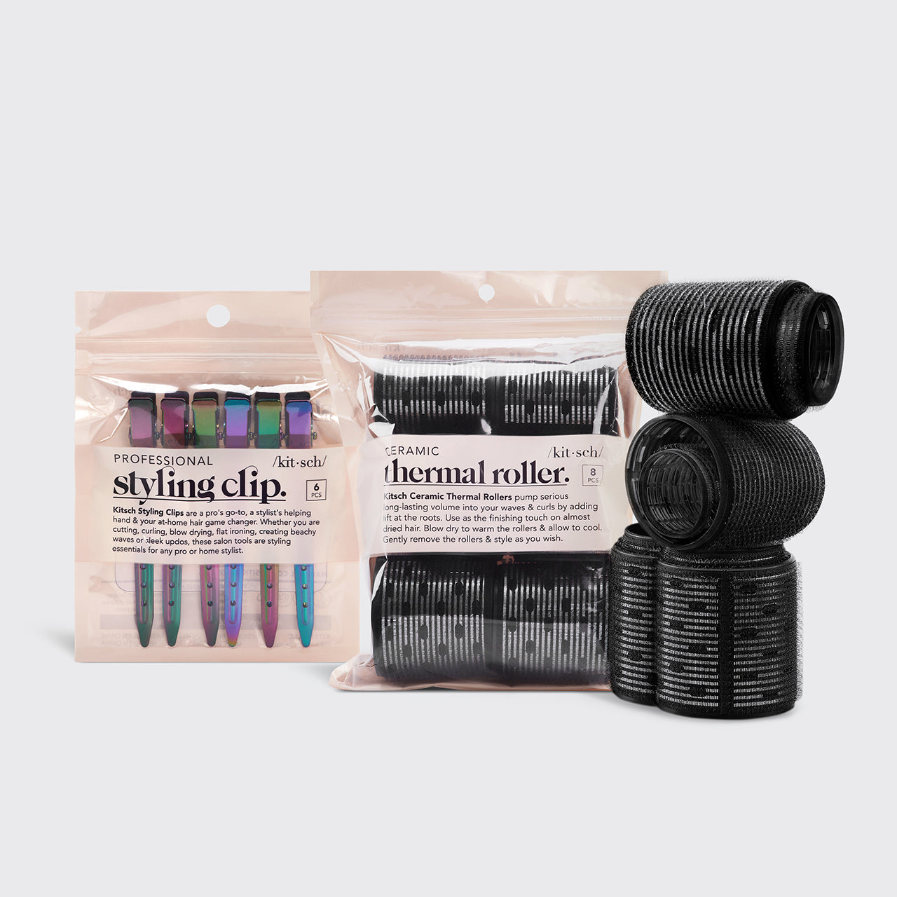 Pacchetto rulli per capelli + fermagli per capelli per lo styling