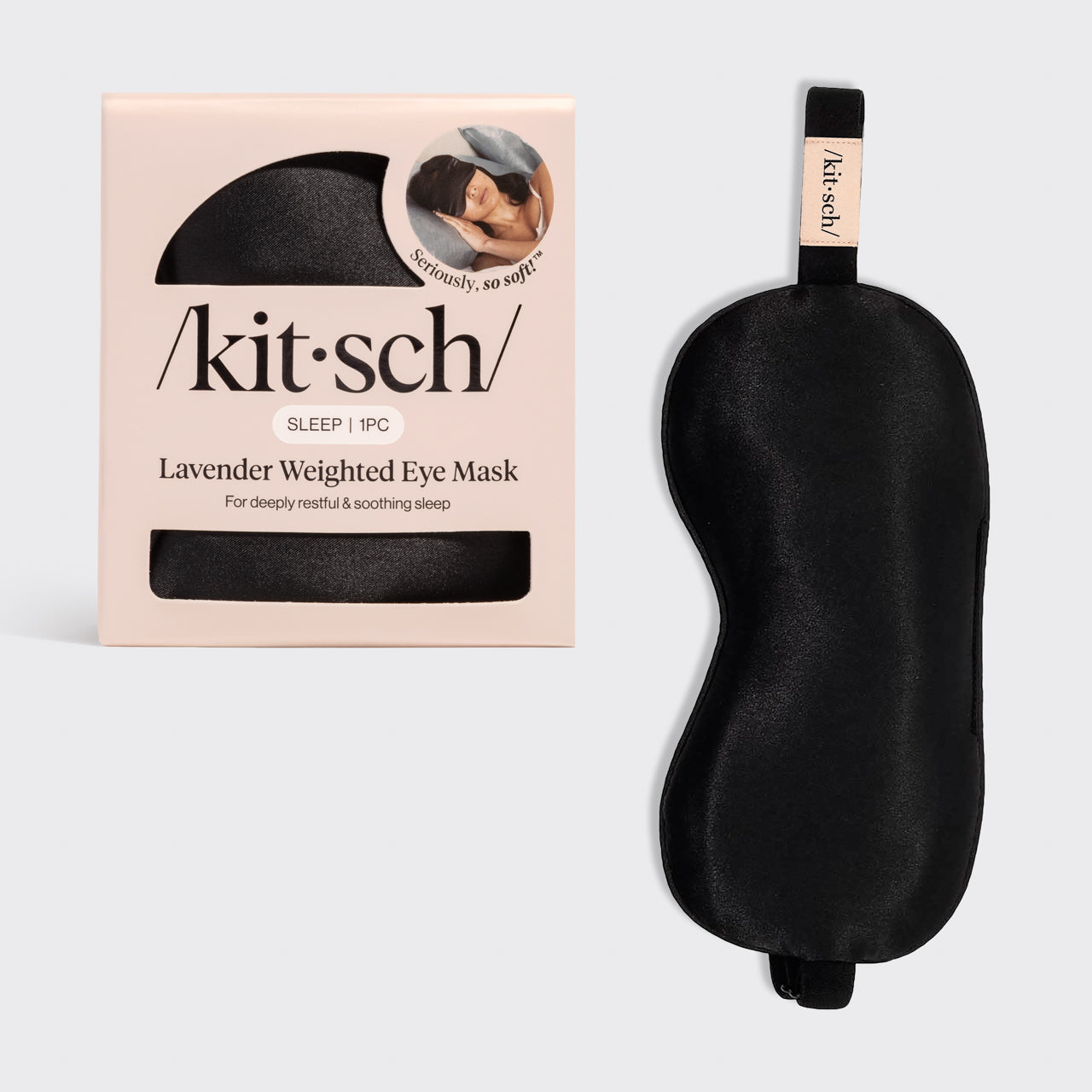 Ögonmask i lavendeltyngd satin