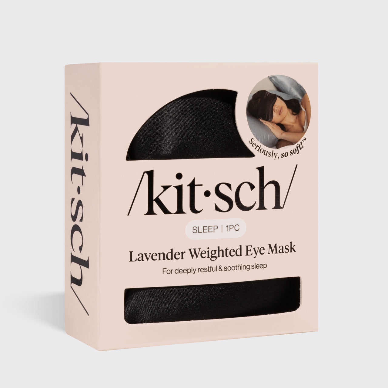 Ögonmask i lavendeltyngd satin