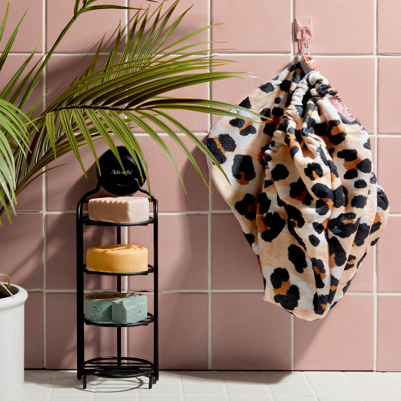 Kitsch Microfiber Hair Towel collection featuring Leopard and multiple prints