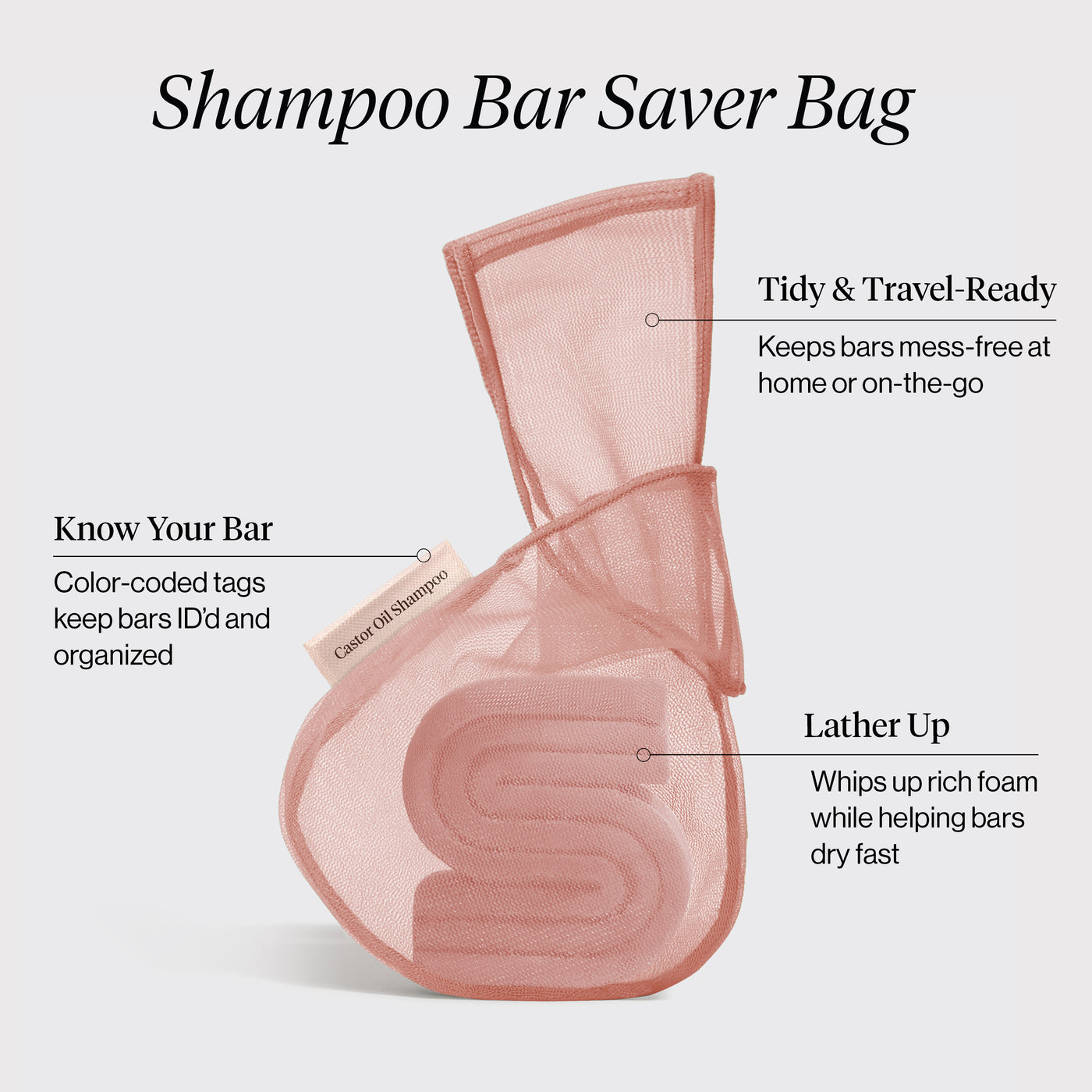 Kitsch Bar Saver Bag - CASTOR OIL Shampoo