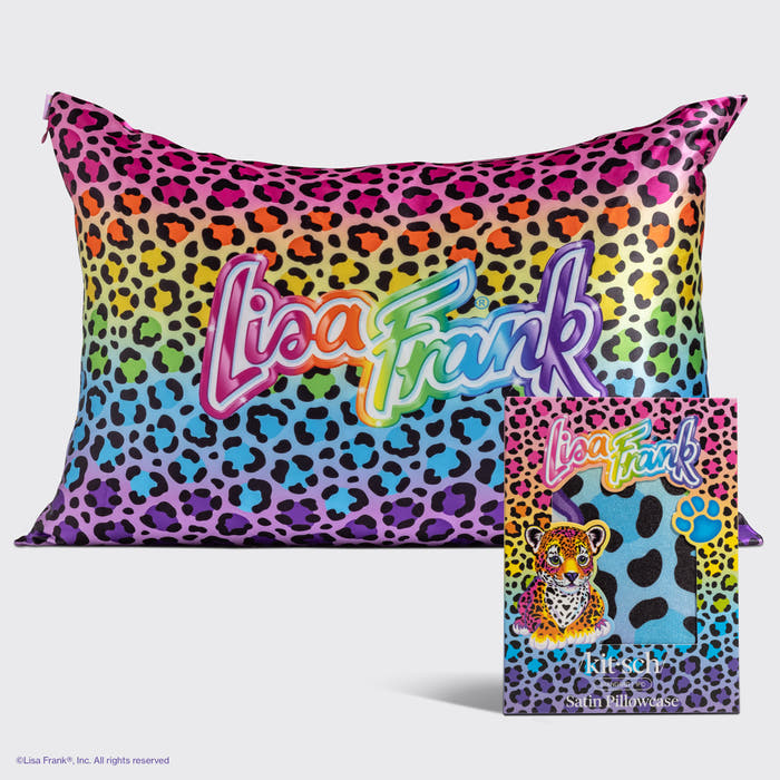 Lisa Frank x Kitsch Rainbow Leopard Satin Pillowcase — Standard — hero