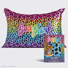 Lisa Frank x Kitsch Federa in raso Rainbow Leopard