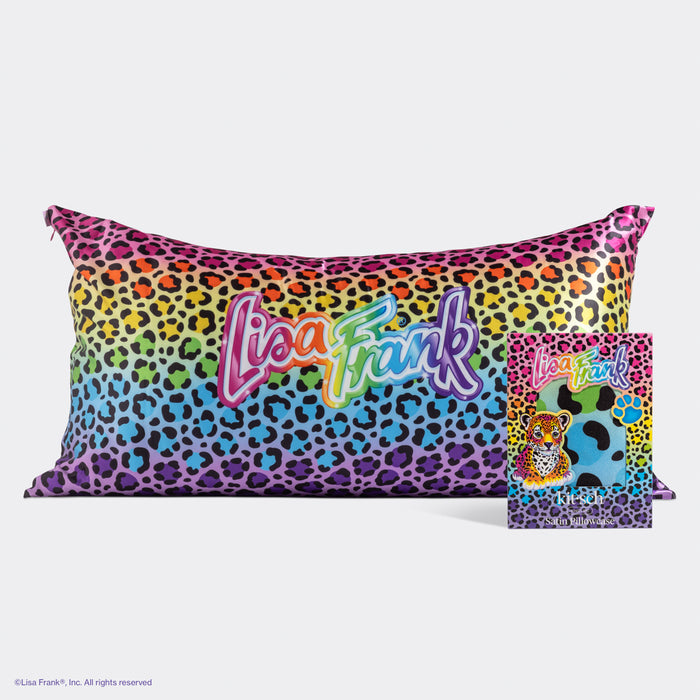 Lisa Frank x Kitsch King Satin Pillowcase in Rainbow Leopard - King