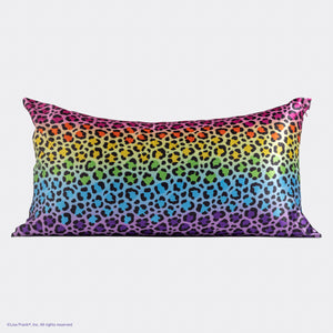 Lisa Frank x Kitsch King Satin Pillowcase in Rainbow Leopard - King