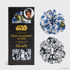 Star Wars™ & Kitsch Pillow Scrunchies® en Satin - R2-D2 & Stormtroopers
