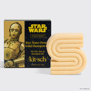 Star Wars™ & Kitsch Rice Water Protein Strengthening Solid Shampoo - C-3PO