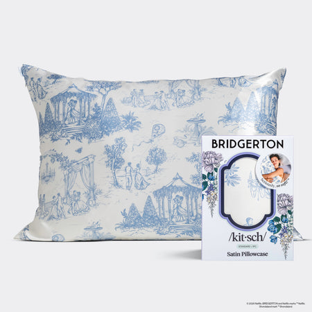 Kitsch Bridgerton x Kitsch Satin Pillowcase in Garden Toile 2 Pack