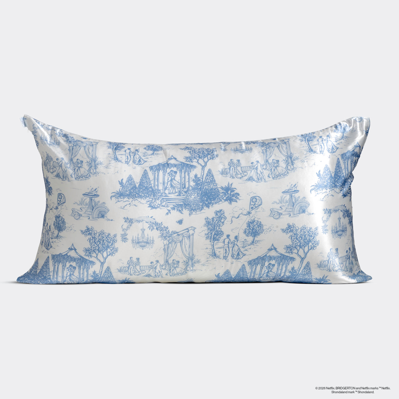 Bridgerton x Kitsch Satin Pillowcase in Garden Toile - King
