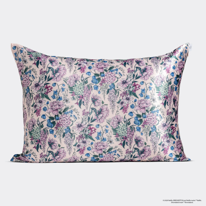 Bridgerton x Kitsch Satin Pillowcase in Wisteria