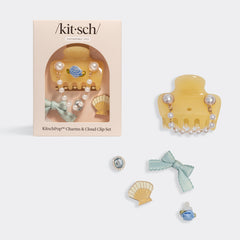 KitschPop™ Coastal Cottage Lot de pinces Cloud Clip en jaune beurre