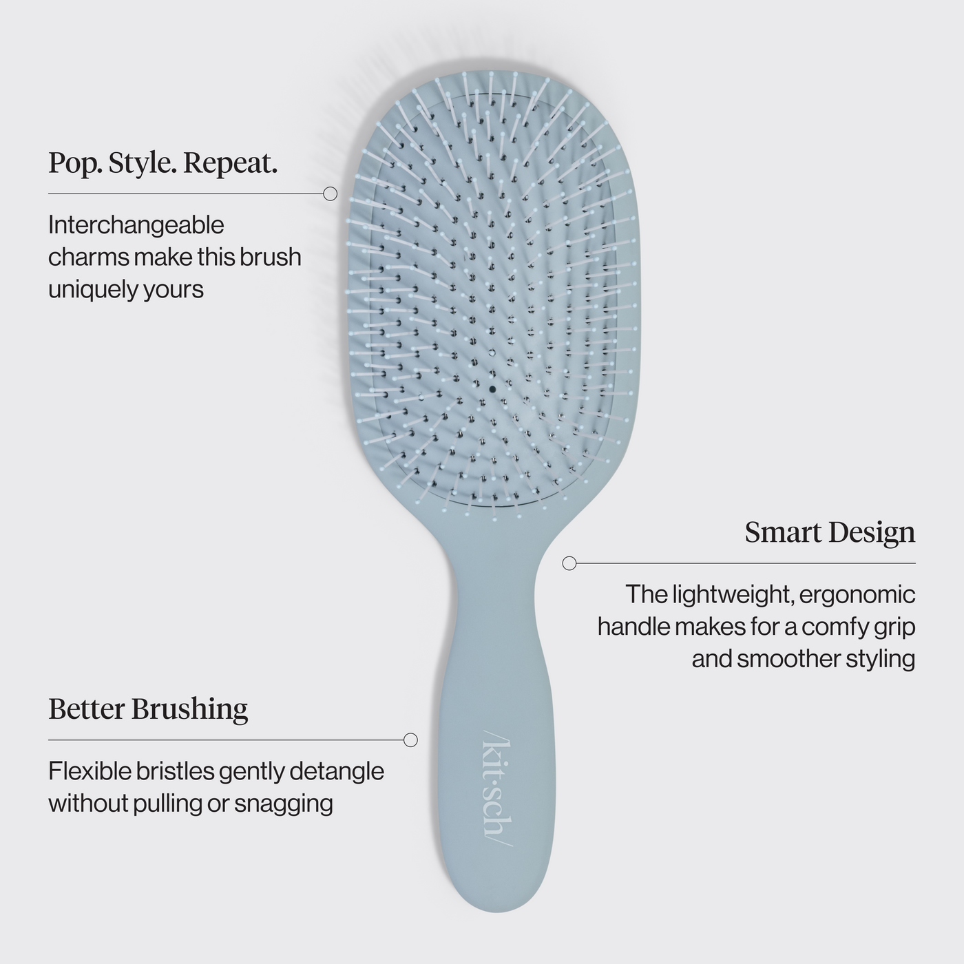 KitschPop™️ Paddle Brush in Haze Blue