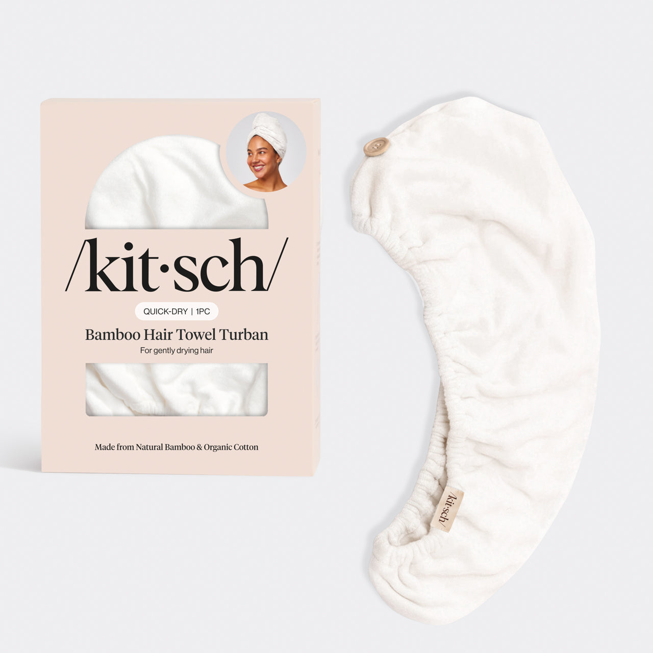Organic Bamboo Hair Towel | Eco-Friendly & Gentle | KITSCH