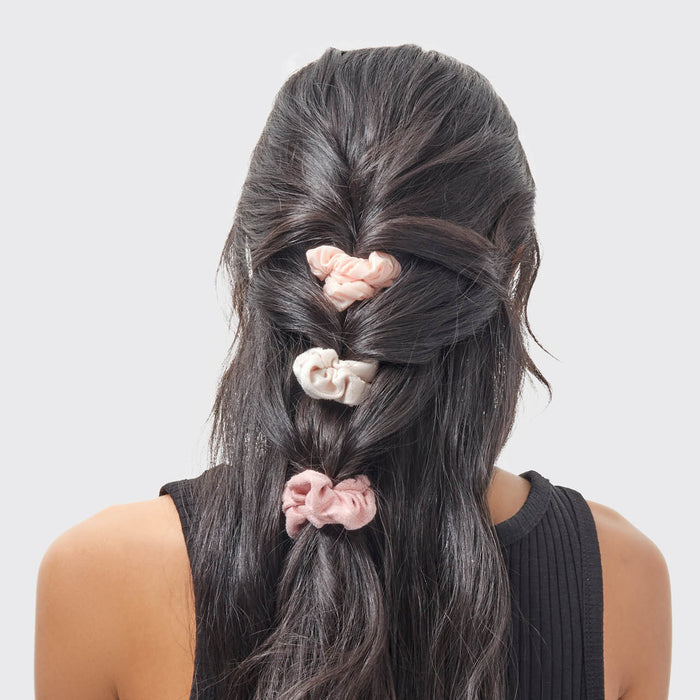 Set da 5 pezzi di scrunchies testurizzati assortiti - Terracotta