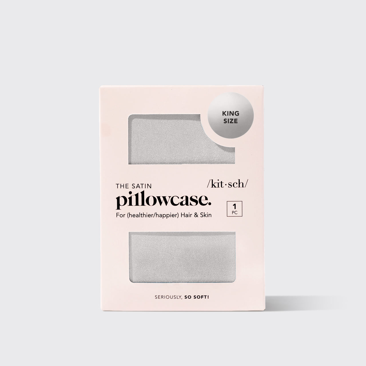 Satin Pillowcase King - Silver