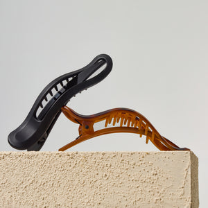 Flat Lay klo-klämma 2 st böjd - svart & tort