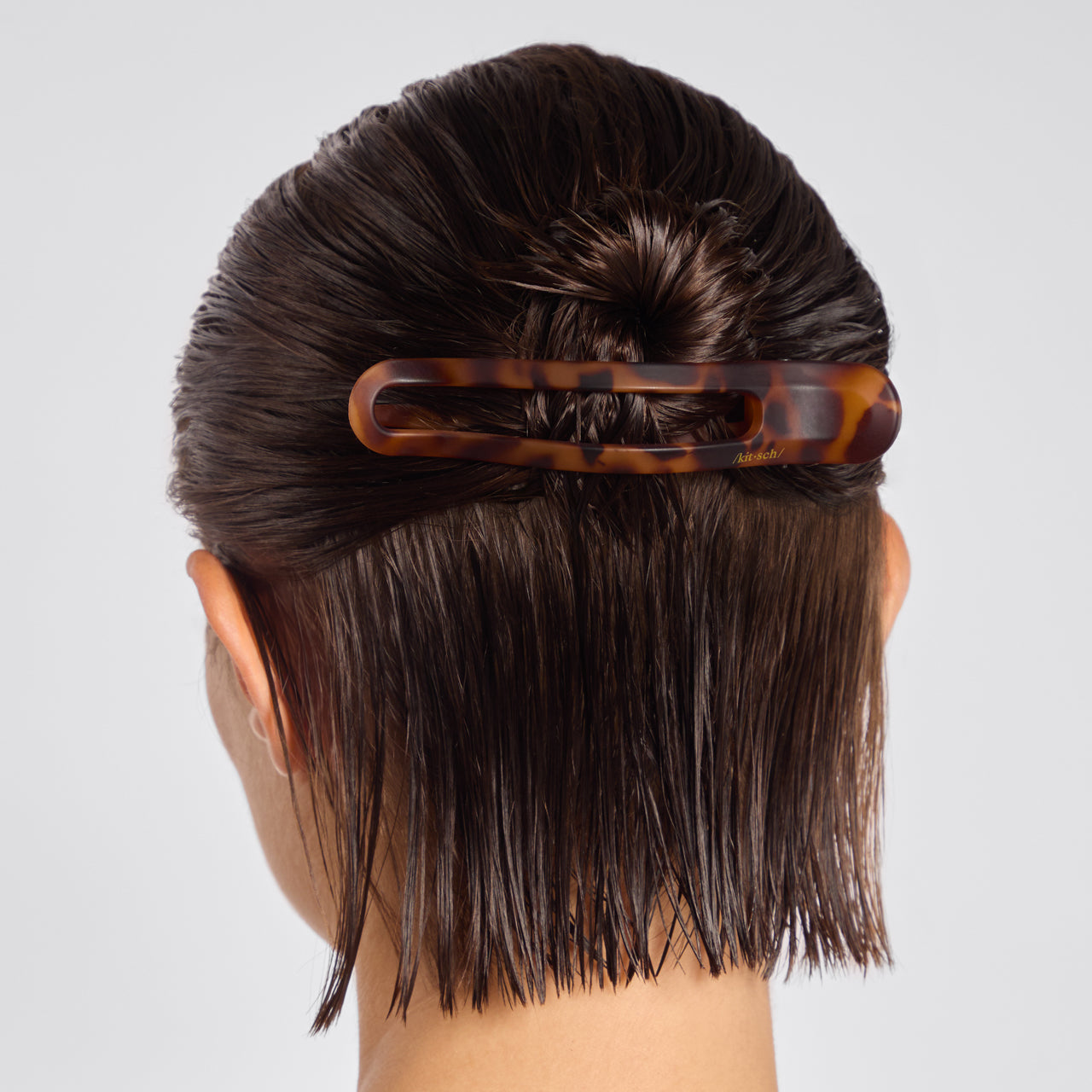 Flat Lay klo-klämma 2 st böjd - svart & tort