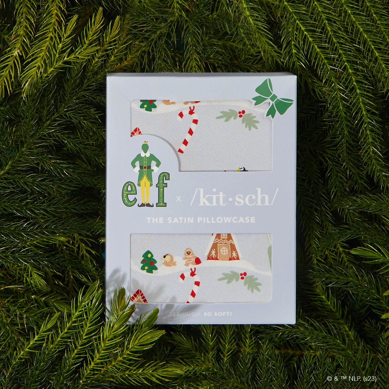 Federa in raso elfo x Kitsch - Periwinkle Christmas
