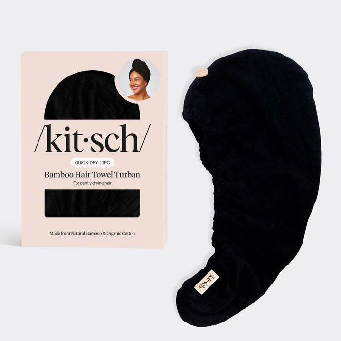منشفة شعر صديقة للبيئة - أسود