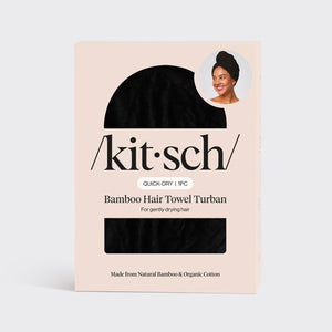 Toalla ecológica para el pelo - Negra