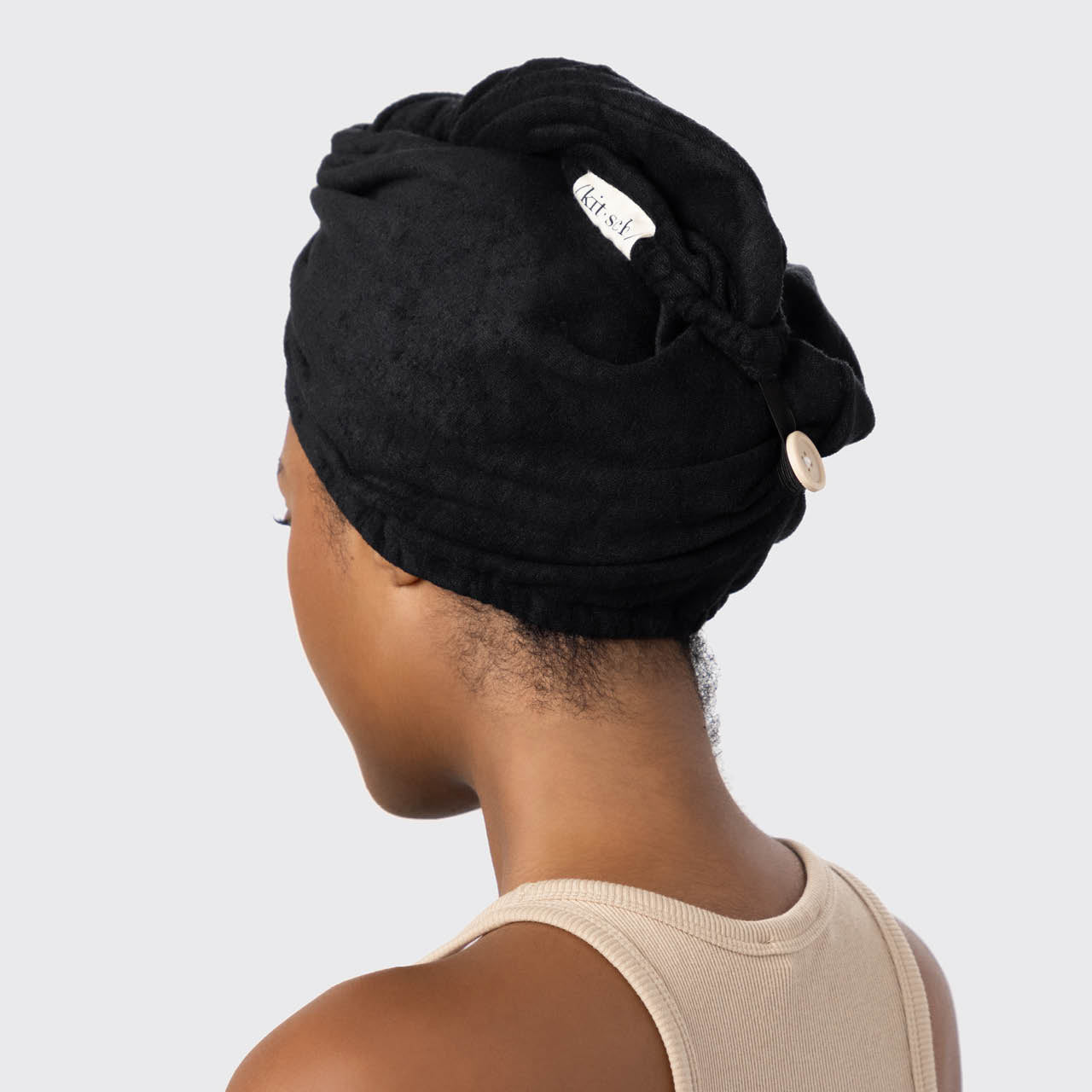 Toalla ecológica para el pelo - Negra