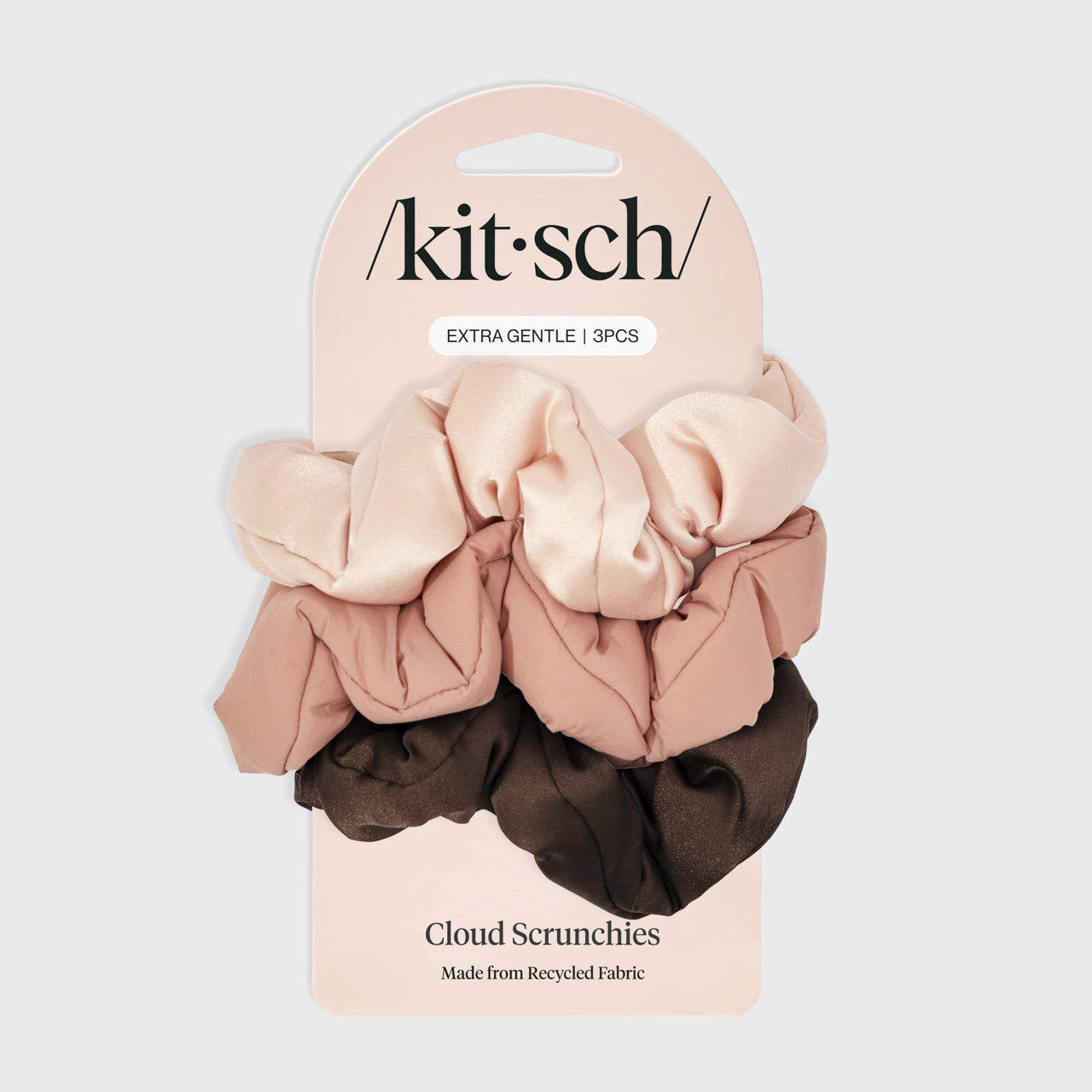 Scrunchies i återvunnet tyg - 3 delar - Rosewood