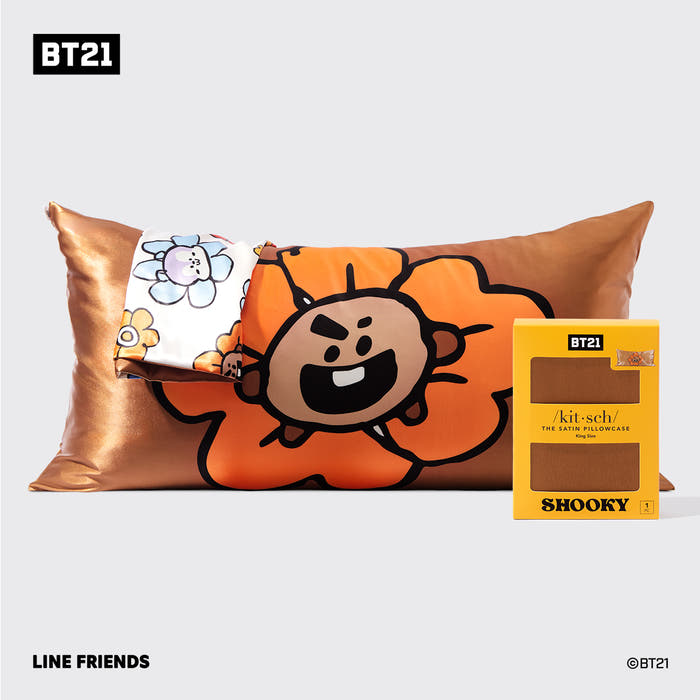 Kitsch x BT21 SHOOKY King Satin Pillowcase — hero