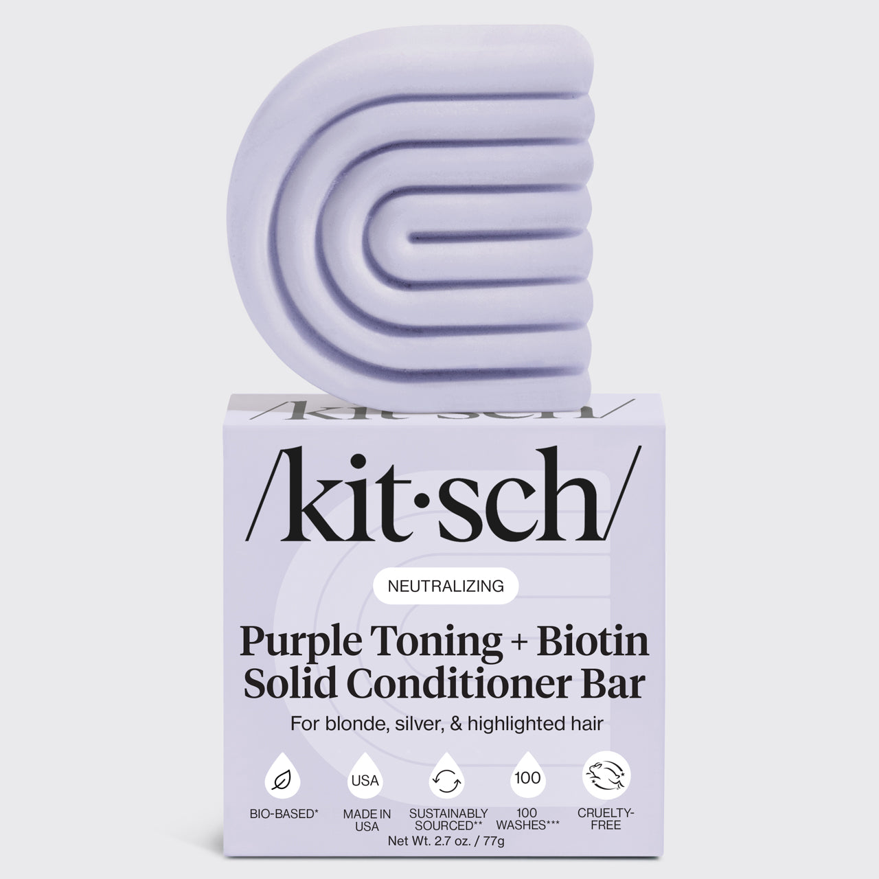 Purple Toning Conditioner Bar for Color-Treated & Grey Hair