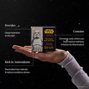 Star Wars™ & Kitsch Bagnoschiuma solido idratante al burro di karité - Stormtrooper Swirl
