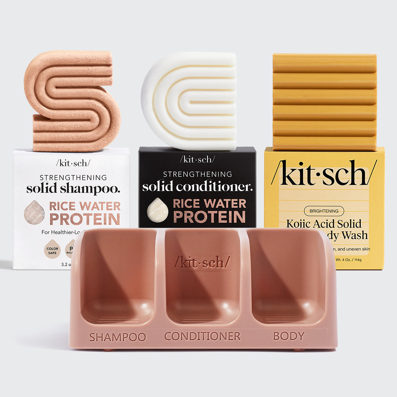Rice Water Shampoo & Conditioner + Kojic Acid Wash + Terracotta Soap Dish