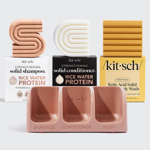 Rice Water Shampoo & Conditioner + Kojic Acid Wash + Terracotta Soap Dish