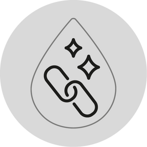 Everbond droplet with bonded chain link