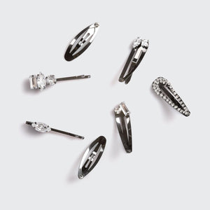 Micro clip a scatto impilabili set da 7 pezzi - ematite